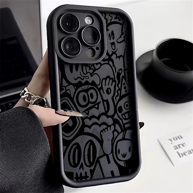 Phone Cases Xr Iphone - Coque de téléphone noire à motifs
