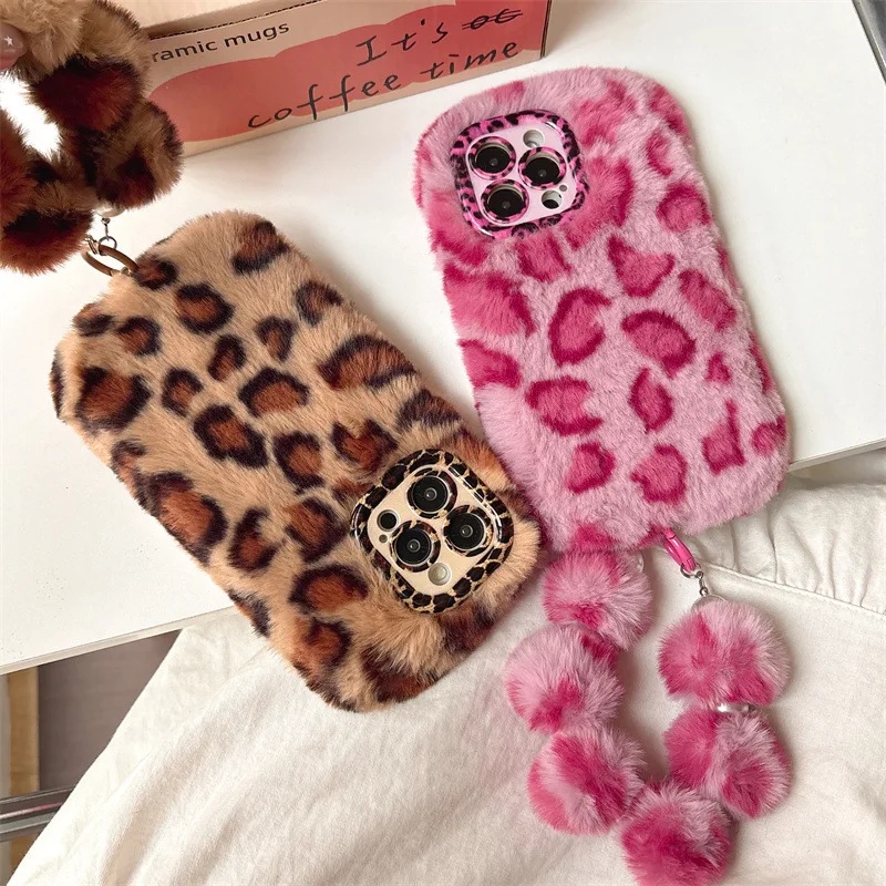 Phone Cases For Iphone 16 - Coque de téléphone à l'aspect léopard,