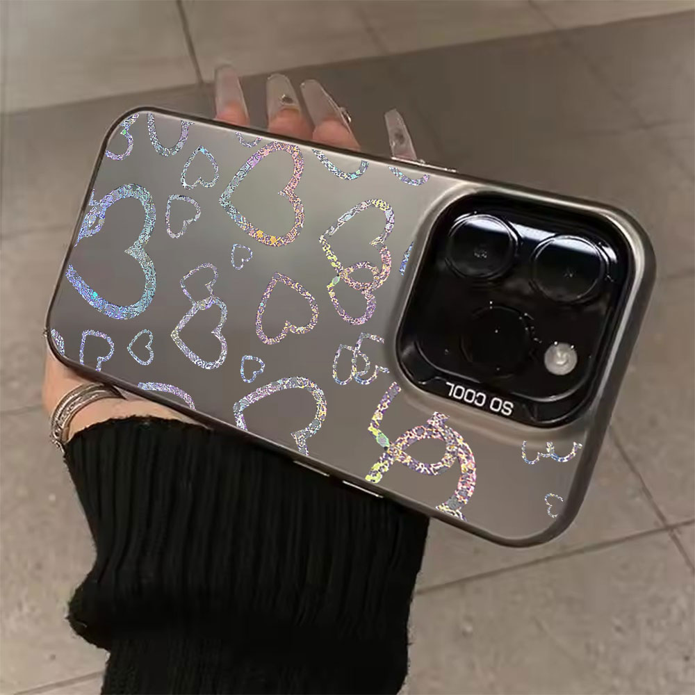 Coque colorée à imprimé cœur p - Phone Cases For Iphone 16 avis et prix