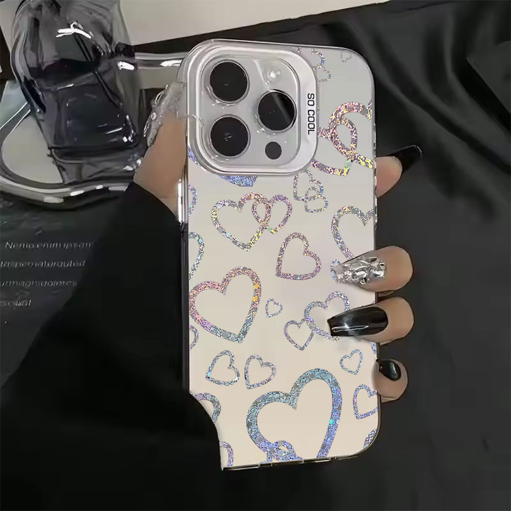 Coque colorée à imprimé cœur p - Phone Cases For Iphone 16 avis et prix