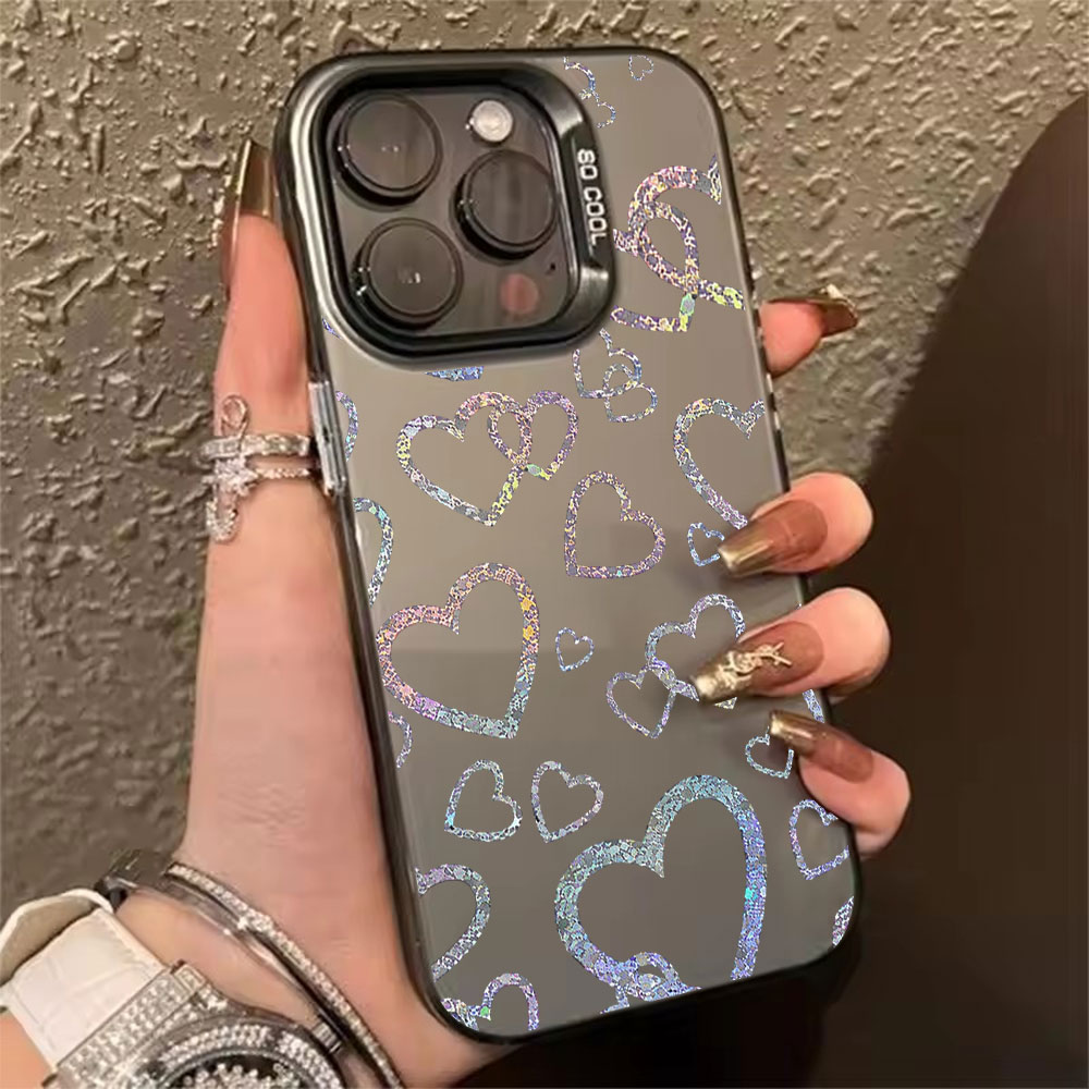 Coque colorée à imprimé cœur p - Phone Cases For Iphone 16 avis et prix